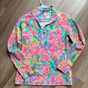 Colorful Floral Lilly Pulitzer Quarter-Zip Pullover 🩷